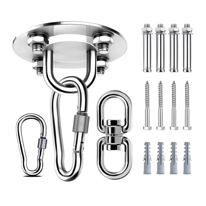Ceiling Hook Hanging Chair 360° Rotation Swing Heavy 400KG for Hammock Sling Trainer Punching Bag Yoga Etc |