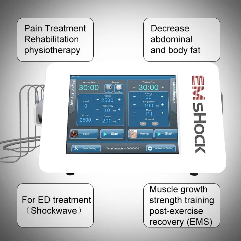 

2020 New Technoligy EMS+Shockwave therapy Physiotherapy shock wave therapy for ED Treatment