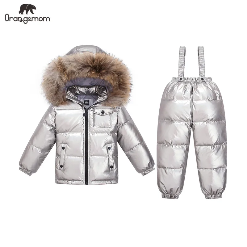 Orangemom Russia Winter Children's Clothing Sets Girls Clothes New Year's Eve Boys Parka Kids Jackets Coat Down Snowsuit 2-6Year images - 6