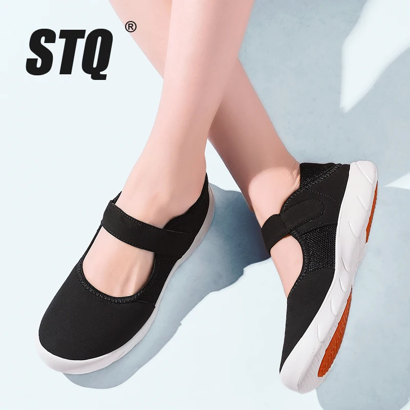 STQ Autumn Fashion Women Flat Platform Shoes Woman Breathable Mesh Casual Shoes Zapatos Mujer Ladies Boat Shoes Female 922