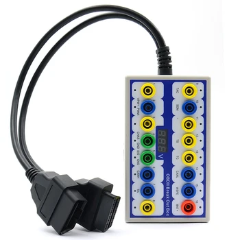 

OBD 2 Accessories Cable Line Breakout Box Auto Tools Diagnostic Manual Tester Car Time Saving Connector Detector Quick Switching