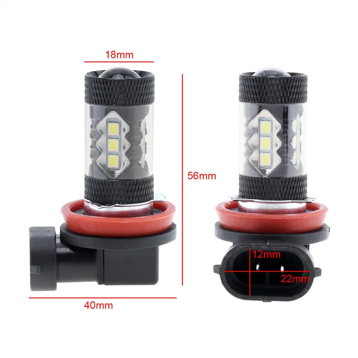 2 шт. H11 / H8 80 Вт IP65 3030 светодиодный 16SMD лампы белого цвета 6000K подходит для 325 328 335i e90