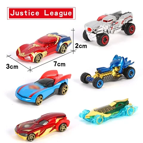 6 шт. Diecast металлические игрушечный автомобиль модель автомобиля трактор военные фермерская техника 1: 64 Бэтмен Железный человек Тони мини Aolly Строительный набор игрушек - Цвет: style-11