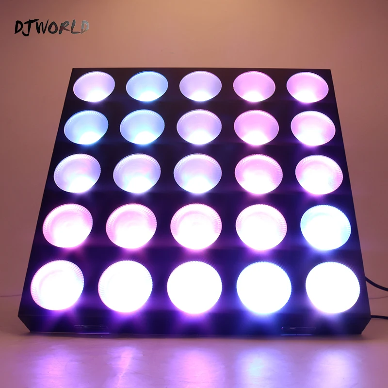 

Djworld LED 25x30W RGBW Blinder Matrix DMX512 Stage Effect Lighting Good For DJ Disco Party Bar Wedding Decorations Dance Floor