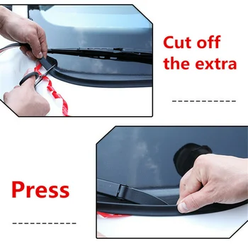 

Rubber Weatherstrip Sealing Strip Car Windshield Panel Universal Black