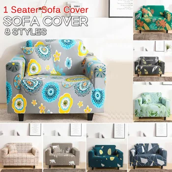 

90-140cm Elastic Sofa Cover All-inclusive Non-slip Couch Cover Slipcovers Printed Sofa Slip Cover Sofa Protector +Pillowcase