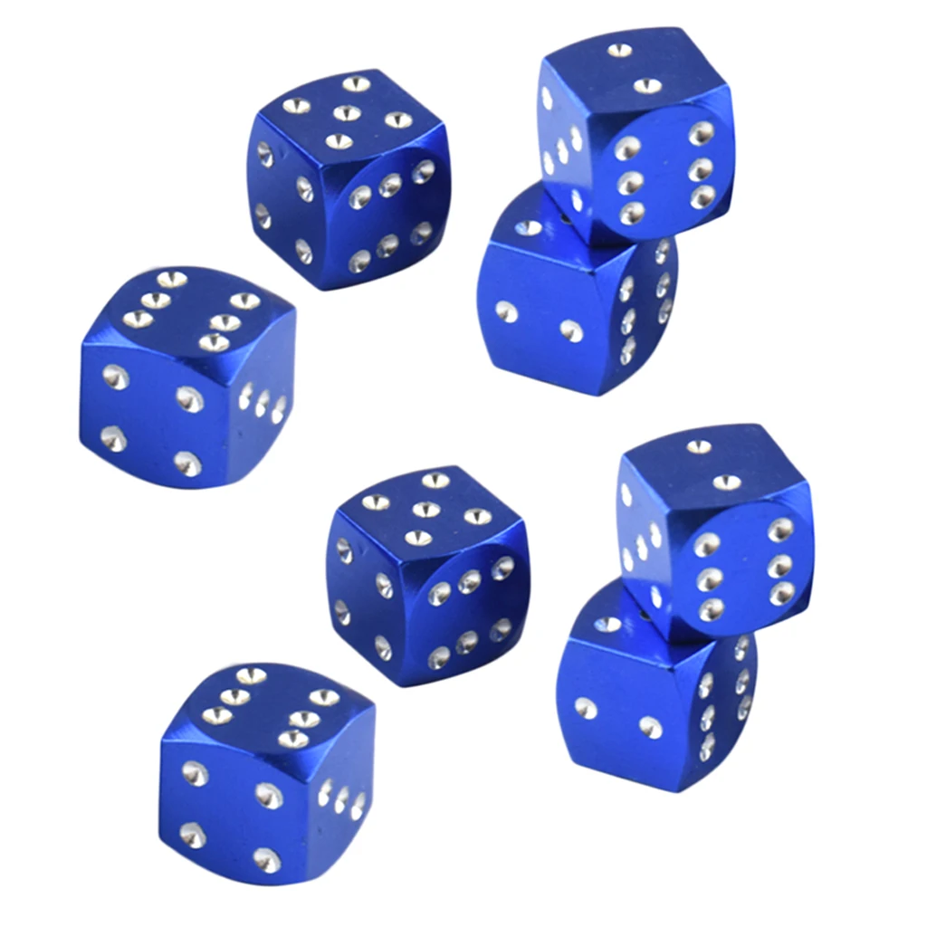 MagiDeal 8 Pieces Blue Dice Dust Valve Caps Novelty & Glossy