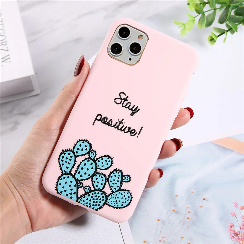 Lovebay рождественские чехлы для телефонов iPhone 7 XR 11 Pro авокадо волны кактус для iPhone 5 6 6s 8 Plus X XS Max мягкая задняя крышка из ТПУ - Цвет: 7704P