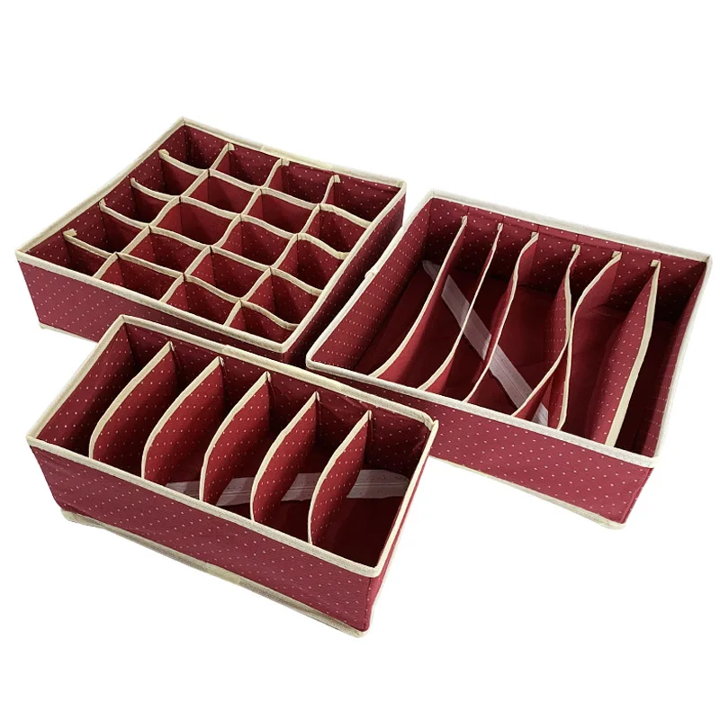 2019 Foldable Underwear Organizer Bra Tie Scarf Clothes Storage