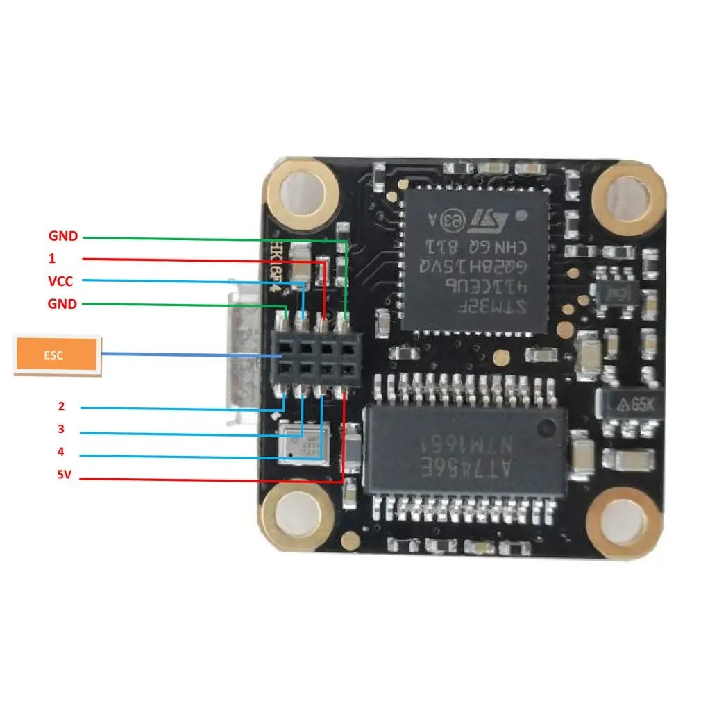 HAKRC F411 1S Flytower Контроллер полета встроенное osd 4 в 1 BLHeli 10A ESC Светодиодная лента для FPV RC Дрон