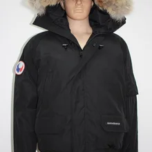Бренд MANASEAMON, новое модное пальто, мужское зимнее теплое пальто, гусиный пух, куртка-бомбер, парка, настоящий койот, меховой воротник, с капюшоном, G01