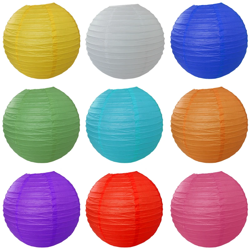 1pc 8''20cm Chinese Round Paper Lantern Birthday Wedding Party Decor