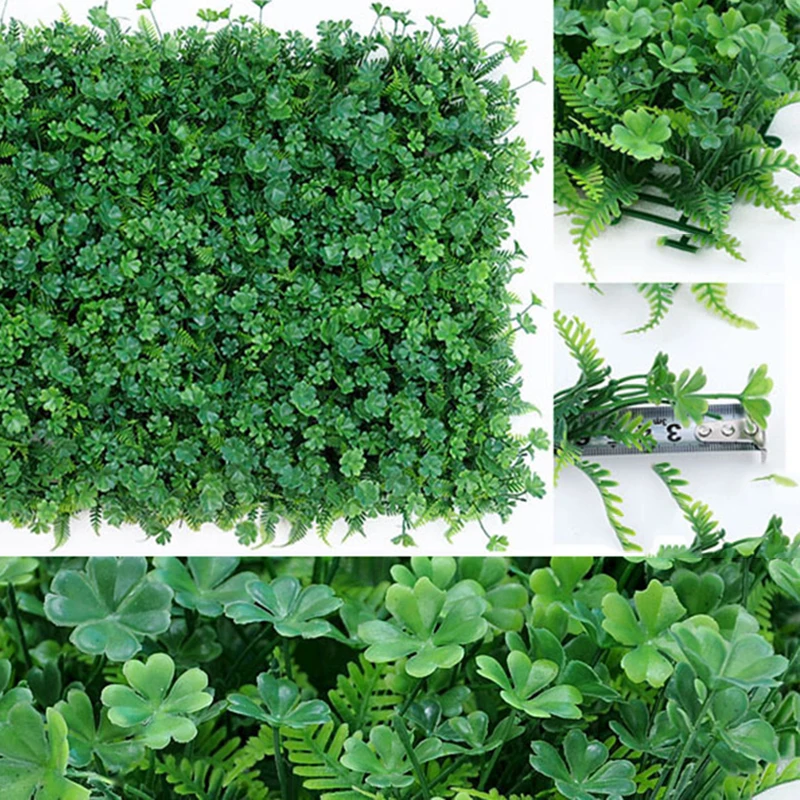 Горячие зеленые стены живой изгороди растения искусственные 60x40 см поддельные