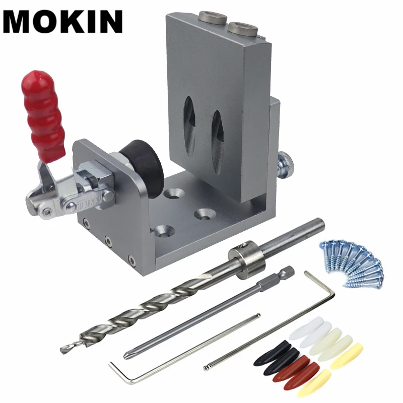 15DegreesInclinedHoleJigWithPushpullClampPocketHoleJig