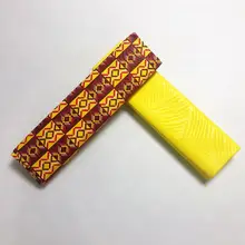 Желтый полиэстер воск Chitenge Ghana Ankara Kente воск ткань Африканская Kitenge принт ткань для ткани в 2+ 2 ярдов AW30