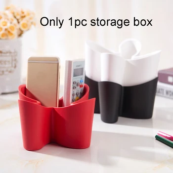 

Home Wear Resistant Storage Box Remote Control Holder Four Leaf Accessory Organizer Non Slip Table Practical Thicken Office
