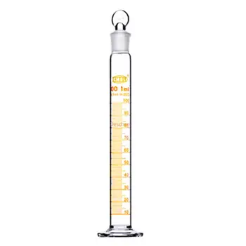 

100ml,Glass Measuring Cylinder with Spout ground-in Stopper Lab Glassware