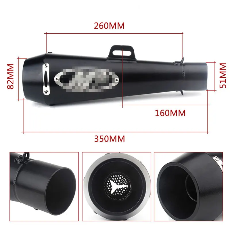 Выхлопная мотоциклетная труба Akrapovic Echappement Escape Moto глушитель модифицированный слипоны универсальный для KAWASAKI Z1000 Z750 MT-03 ATV