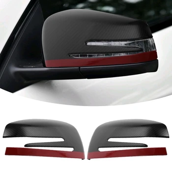 

2pcs Car Rear View Mirror Frame Shell Cover Cap Trim for Mercedes-Benz W176 W246 W204 W212 W221 GLA X156 GLK X204 CLA C117