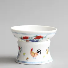 Китайский чайный набор, аксессуары, Чайный фильтр, архаистический узор петуха, заварочный керамический чайник, ситечко для чая, инфузер