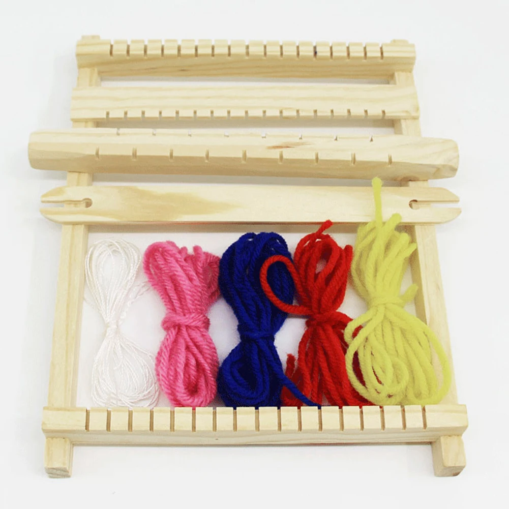 Брендовая детская DIY ткацкая игрушка ручной вязки деревянный ткацкий станок игрушки для детей ткацкий станок развивающая игрушка детская развивающая плетеная игрушка