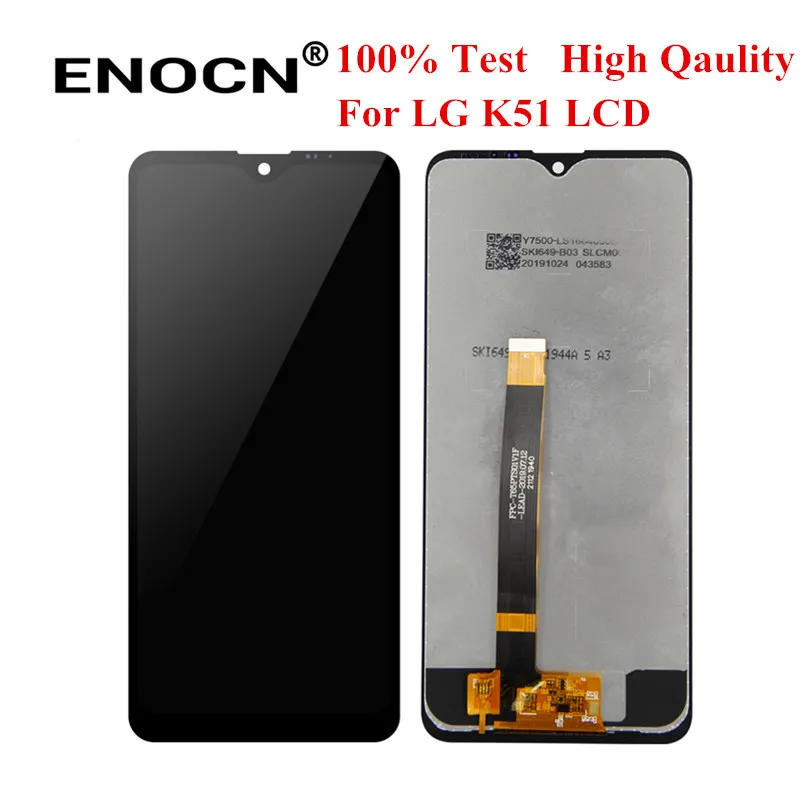 Original 6.5&quot For LG K51 LCD Display Touch Screen Digitizer Assembly Replacement Accessory Q51 LM-Q510N lcd | Мобильные телефоны