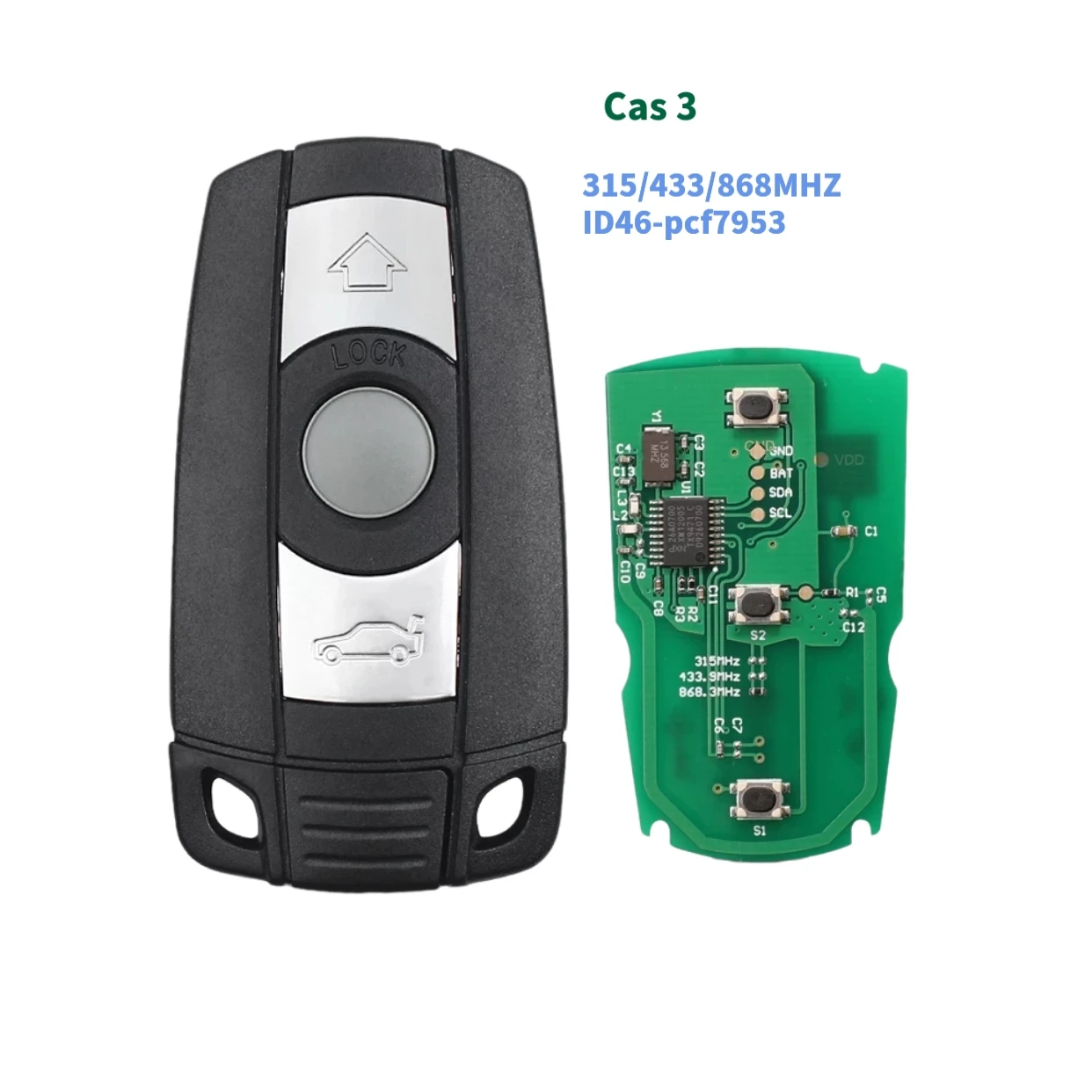 

Car Remote Smart Key 315Mhz /433/ 868MHz for BMW 1/3/5/7 Series CAS3 X5 X6 Z4 Car Keyless Control Transmitter Chip
