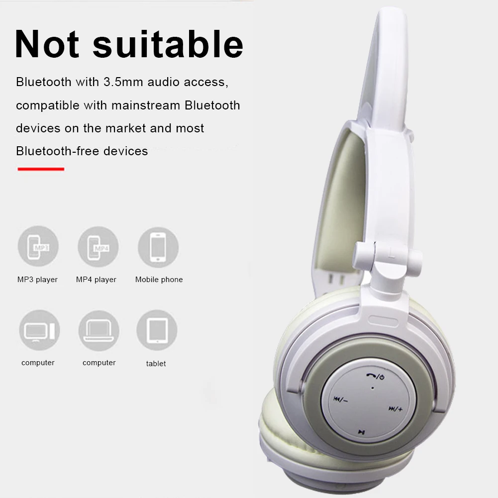 Беспроводная bluetooth-гарнитура с кошачьими ушками, светящиеся bluetooth-наушники нового поколения, 75 дБ, шумоподавляющие наушники, высокоэластичные вкладыши
