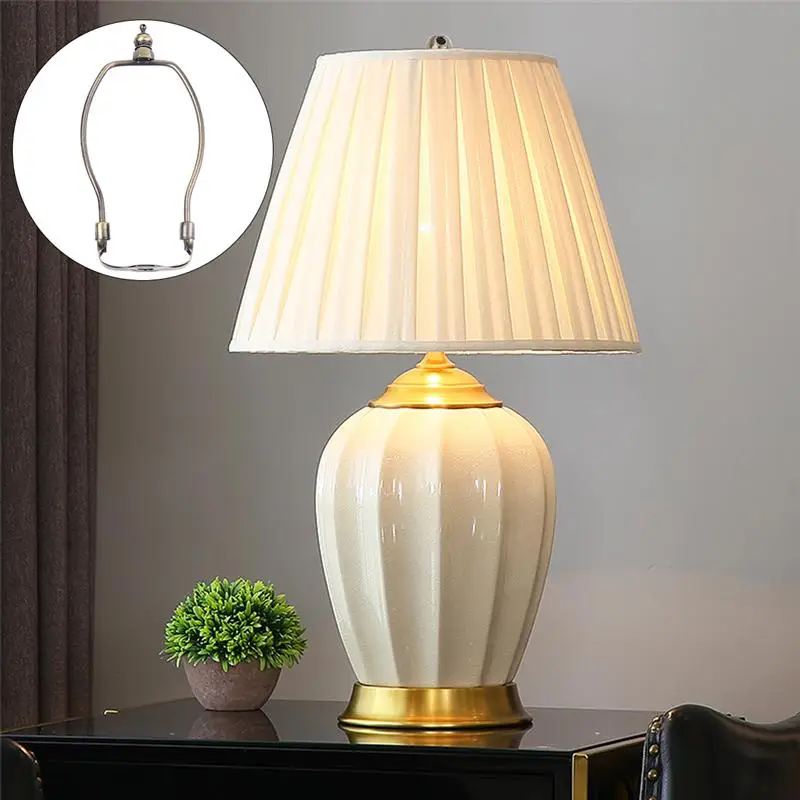 1Pc  Lampshades Alloy Plating Horn Frame Lampshade Bracket Lamp Lighting Lamp Horn Frame Lampshade Bracket (7.87 Inch Bronze)