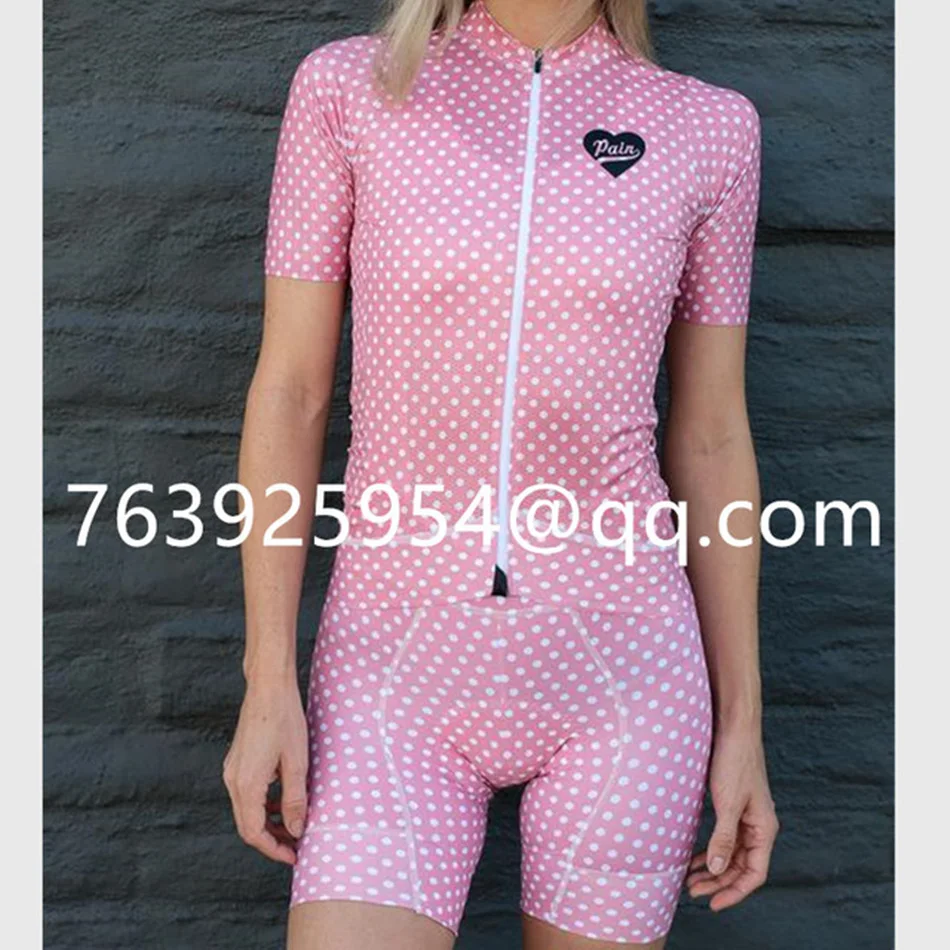

Cycling jersey 2019 LOVE THE PAIN summer women Body triathlon custom ciclismo bicycle maillot skinsuit sets AERO Match Clothing