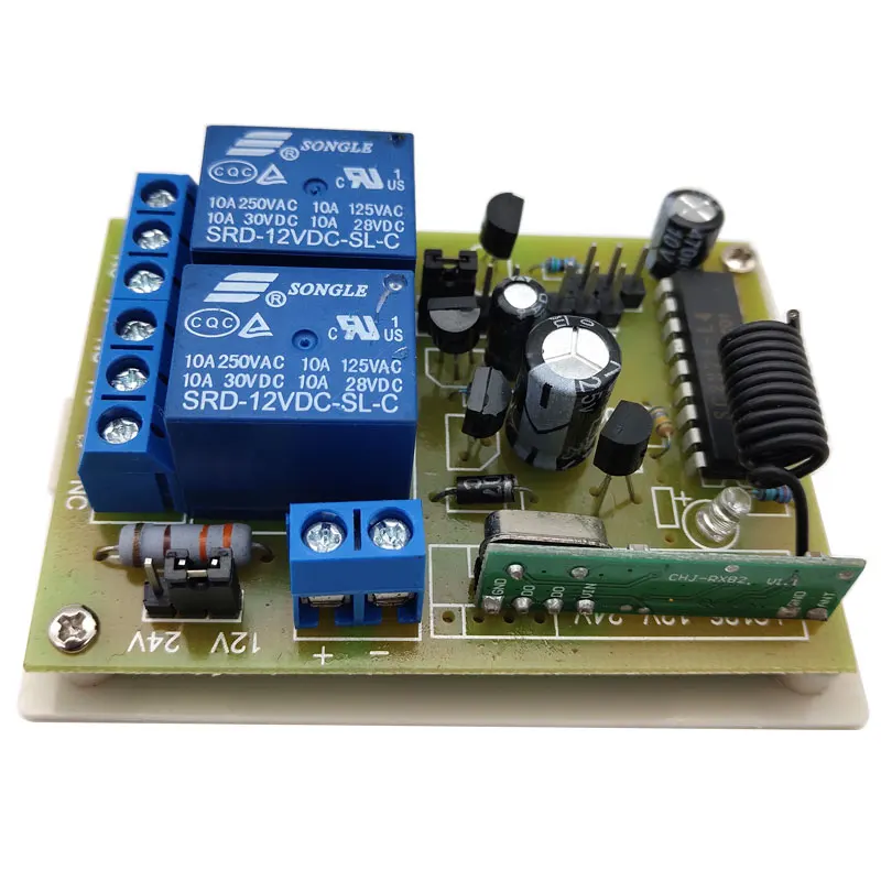 12V 24V DC Motor Forward And Reverse Controller 10A Wireless Remote Control Switch Control Two Motors Doors