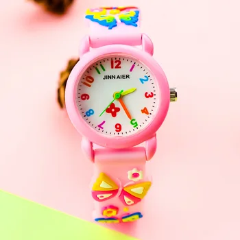 

3D Cute Cartoon Kids Analog Quartz Wrist Watch Rubber Fashion Design Boys Girls Relogio Children Gift Hour C189