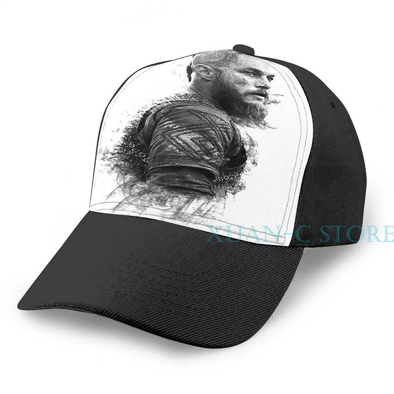 Ragnar Lothbrok баскетбольная Кепка(2) мужская и женская модная черная шляпа унисекс с принтом - Цвет: Black