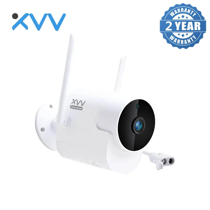 Buen valor Xiaovv-cámara impermeable IP65 para exteriores, cámara inalámbrica de alta definición con visión nocturna, ángulo ultraancho HD, WIFI, aplicación para hogares 33mj6OdJA8a