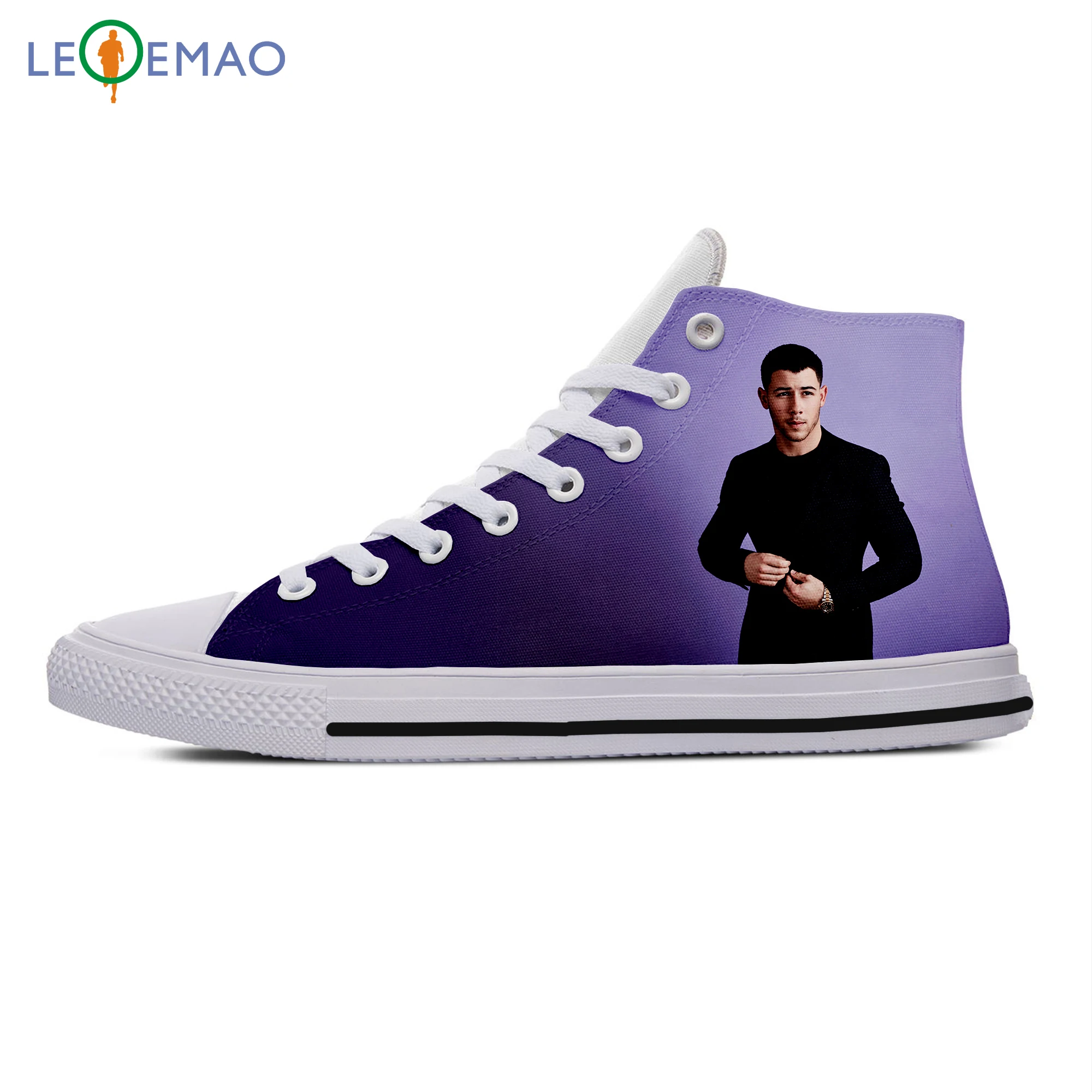 

Custom Spring Autumn Canvas Sneakers Nick Jonas High Quality Handiness Flats Running Shoes Comfortable Big White Zapatillas
