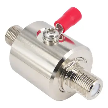 

Coaxial Lightning Arrestor Surge Protector F-Type Female to F-Female 75 Ohm for Satellite Cable TV Antenna 2G 3G 4G LTE