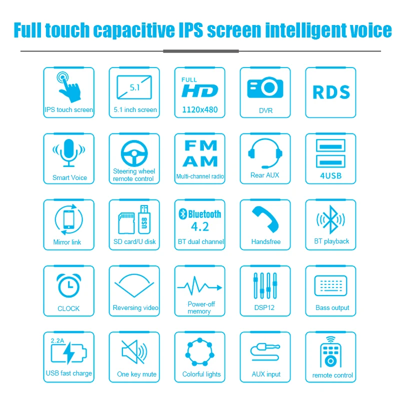 MP5 плеер 1din с сенсорным экраном автомобильное радио RDS AM FM 4 USB Bluetooth 2 громкая связь