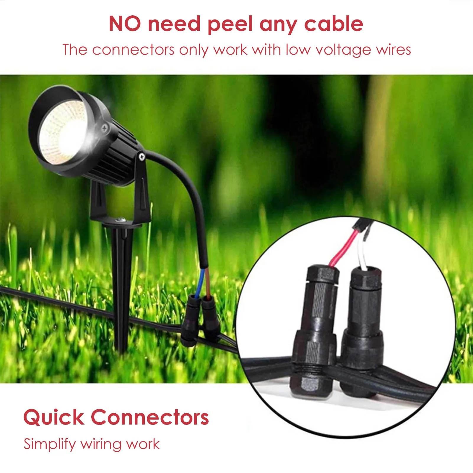 20/40PCS Landscape Lighting Wire Connector Waterproof Light Cable Quick  Connector Suitable For 12 14 16 18 20 AWG Light Cords AliExpress