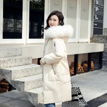 Зимний новейший ультра-светильник с капюшоном, куртка-пуховик с меховым воротником, утолщенные женские пальто, модные повседневные длинные приталенные женские куртки