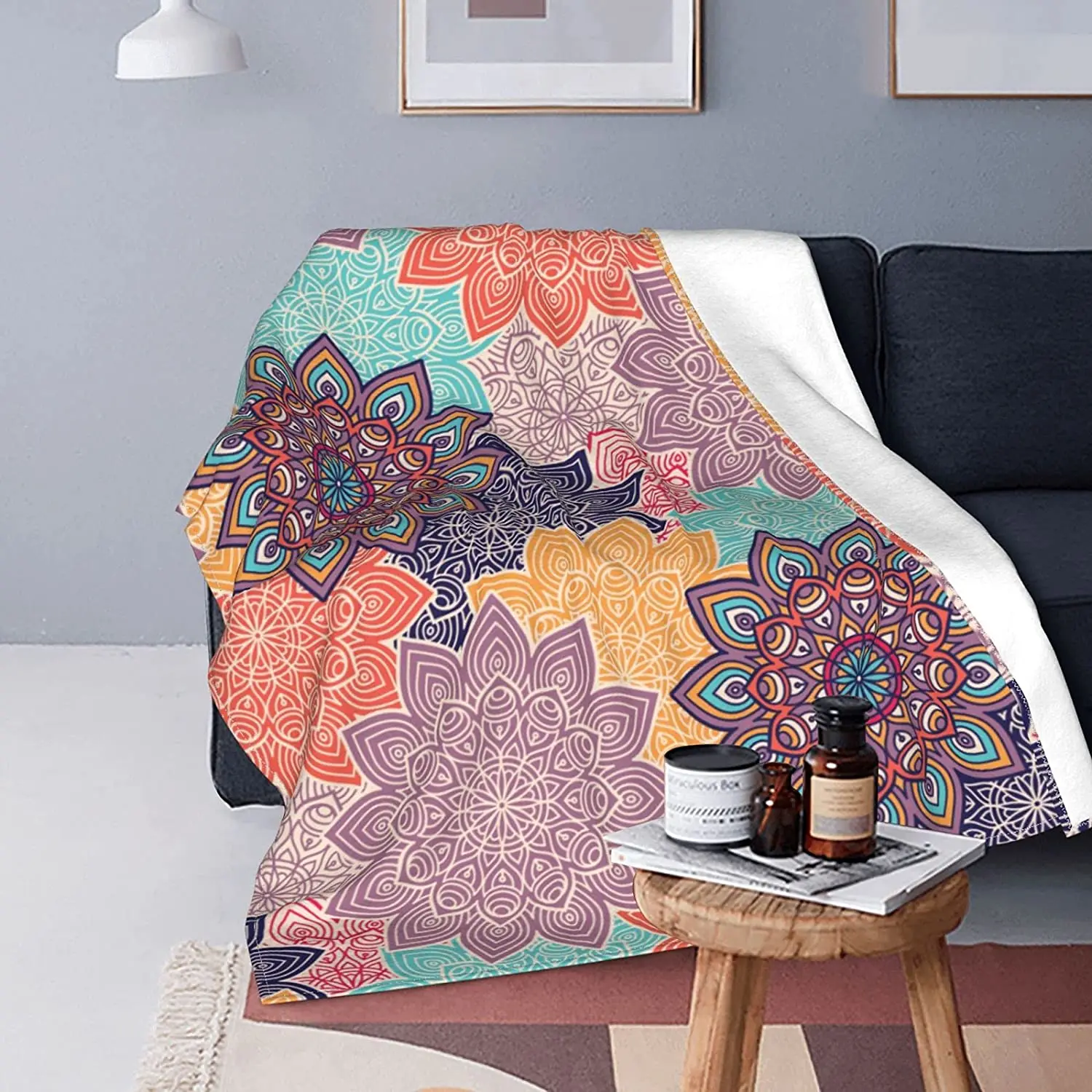 Bohemian Throw Blanket Mandala Soft Warm Cozy Bed Home Decorative for Couch Sofa&ampBed 50&quotx45&quot | Дом и сад