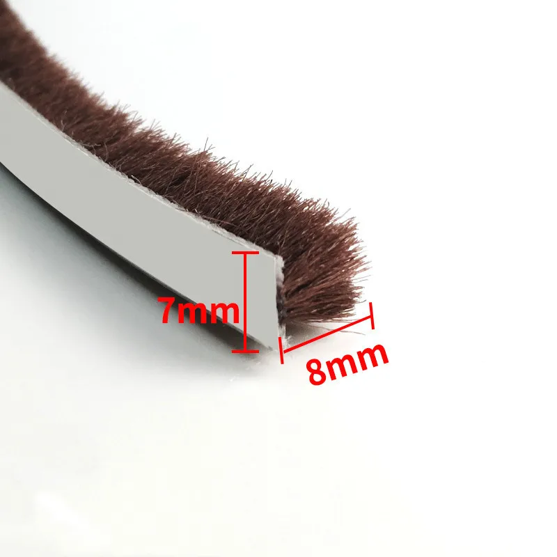 5M Window Sealing Strip hair brush seal Soundproof indoor Windproof warm Sliding door Push-pull er gap Filler Hardware