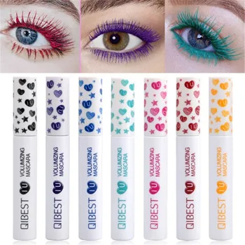 

Color Mascara Waterproof Fast Dry Eyelashes Curling Lengthening Makeup Eye Lashes Blue Green Red Purple Black White Ink Mascara