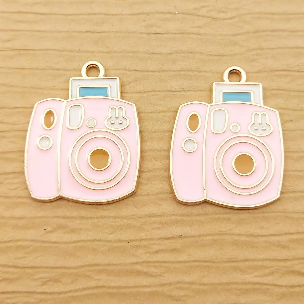 10pcs 18x24mm Enamel Cute Camera Charm for Jewelry Making Fashion Earring Pendant Necklace Bracelet Accessories Craft Supplies | Украшения