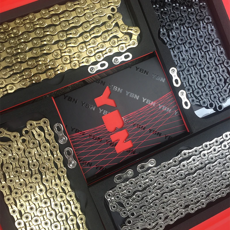 Top YBN SLA 9 Speeds Ti Coating Bicycle Chain for Brompton SHIMANO Campagnolo SRAM 9S 27S MTB Chain Full Hollow Ultralight 116 Link 1