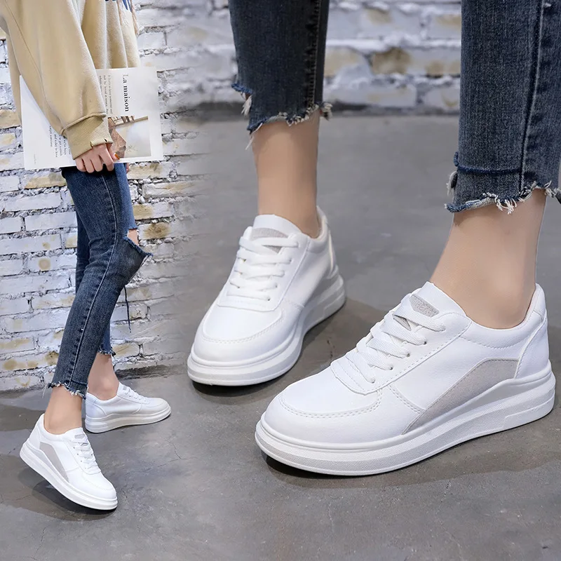 

Begocool basket white sneakers for women fashion trainers skateboard casual shoes pink grey BEKS-210