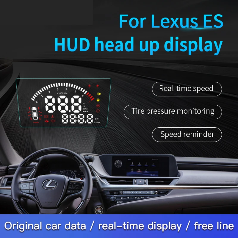 

OBD Car HUD Head up Display Windshield Projector Auto Overspeed Warning System Voltage Alarm for Lexus ES 13-2017/ES 2018