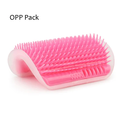 pink OPP Normal Угловая щетка для домашних животных расческа игрушка для кошек пластиковая щетина для царапин Арка игрушки для кошек - Цвет: pink OPP Normal