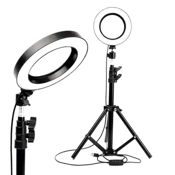 

LED Ring Light Photo Studio Camera Light Photography Dimmable Video light for Youtube Makeup Selfie with Tripod Phone Holder