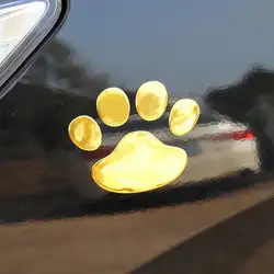Hobbylan 3D хромированный отпечаток лапы собаки наклейка авто эмблема Декоративные наклейки ПВХ стикер s