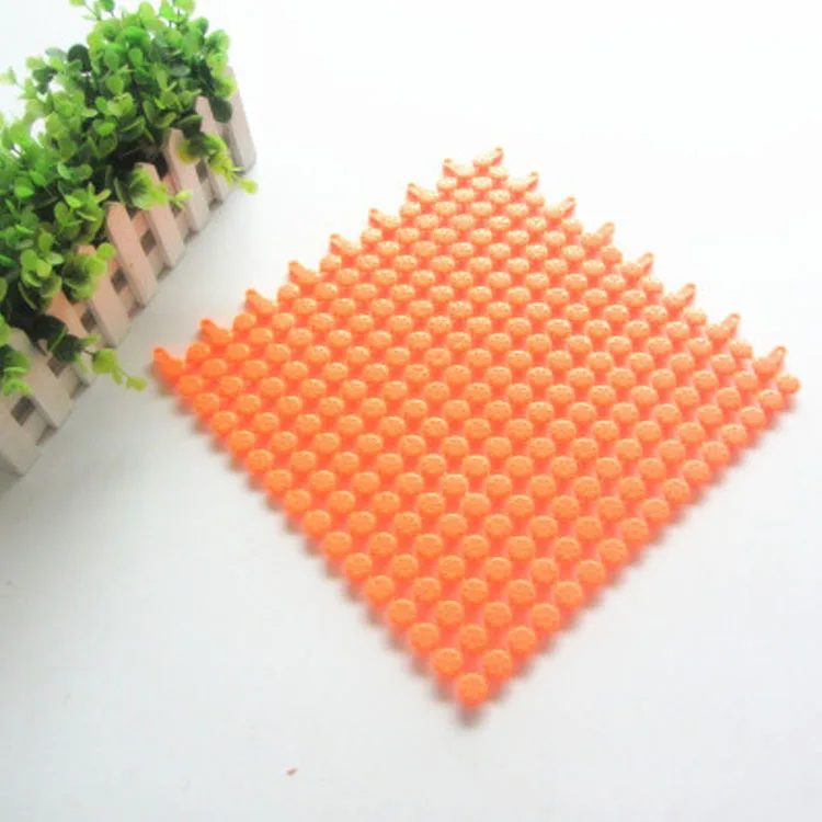 30*30 см креативный Бесплатный Сращивание ПВХ коврик DIY Коврик для ванной комнаты кухонный водонепроницаемый коврик для ванной и душа можно отрезать - Цвет: Оранжевый